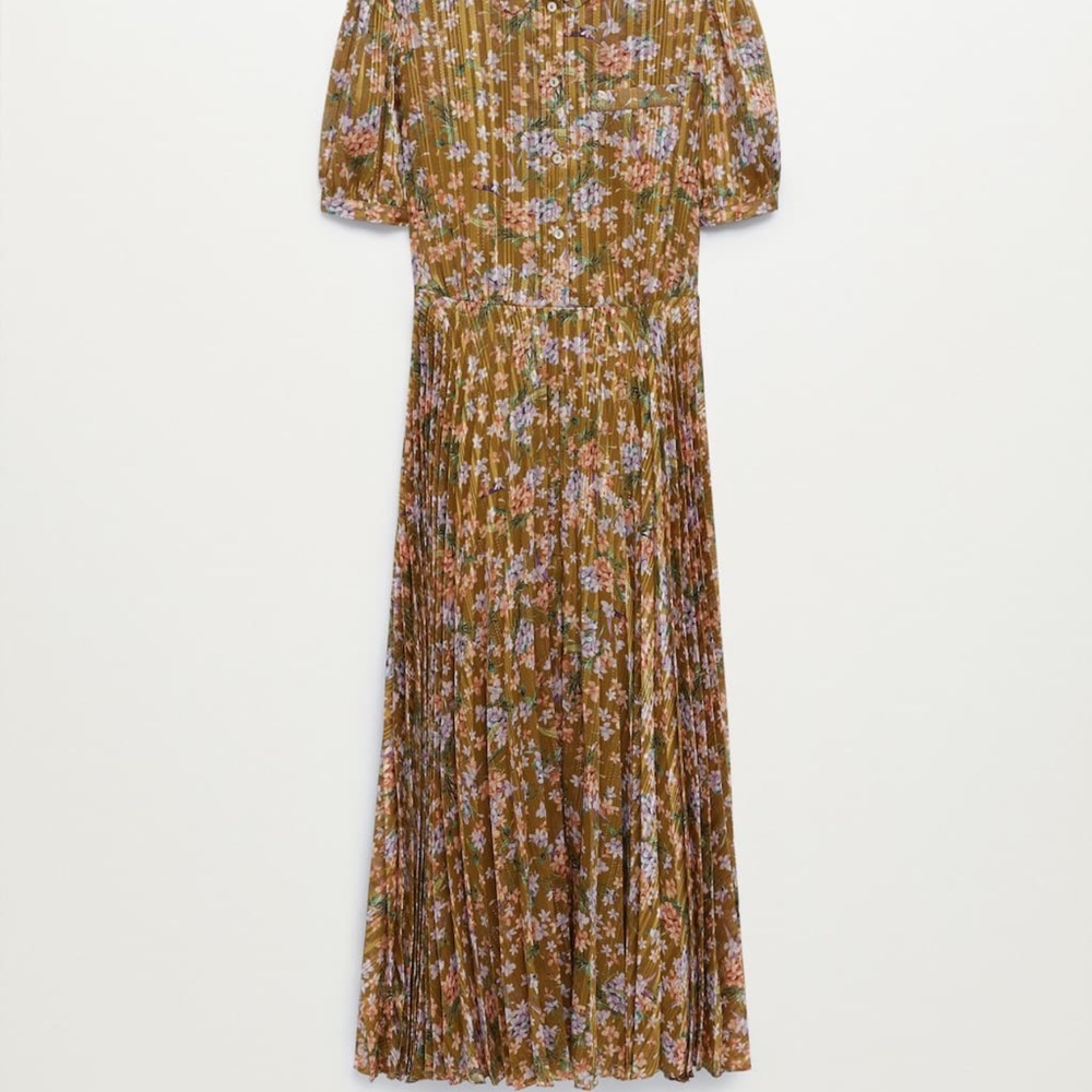 Mango floral print pleated dress bloggers fav - Picture 8 of 12